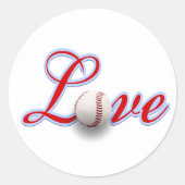 Baseball Love Gift Sticker (Voorkant)