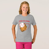 Baseball Love, Glove and Bats T-shirt (Voorkant volledig)