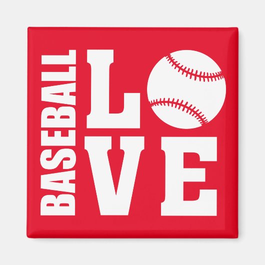 Baseball Love Magneet (Voorkant)