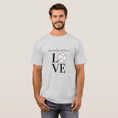 Baseball LOVE: Persoonlijk voeg naam en nummer toe T-shirt (Voorkant volledig)