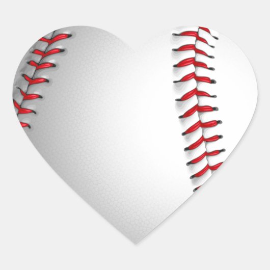 Baseball Love - Popular American Sports Hart Sticker (Voorkant)