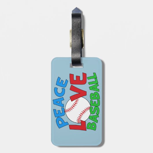 Baseball Love Sports Bagagelabel (Achterkant verticaal)