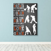 Baseball Lover Gift, Baseball Player Gift Idee Canvas Afdruk (Insitu (Houten vloer))