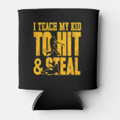 Baseball Lover Teach My Kid To Hit And Steal Blikjeskoeler (Voorkant)