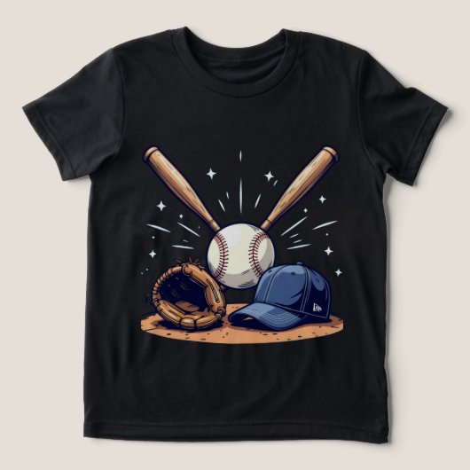 Baseball lovers after school activity club Tri-Blend shirt (Design voorkant)