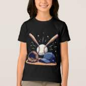 Baseball lovers after school activity club Tri-Blend shirt (Voorkant)