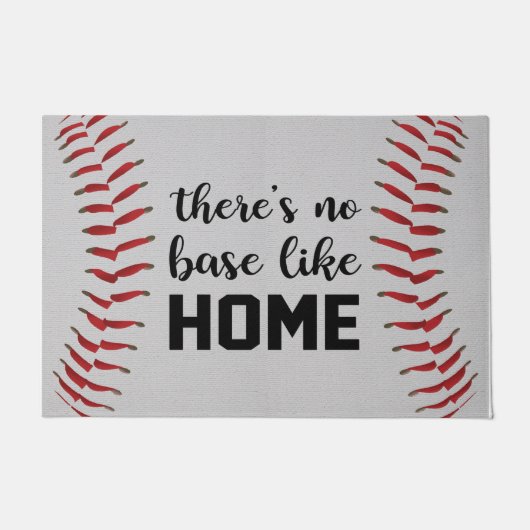 Baseball Lovers Mat, Er is geen basis zoals thuis Deurmat (Voorkant)