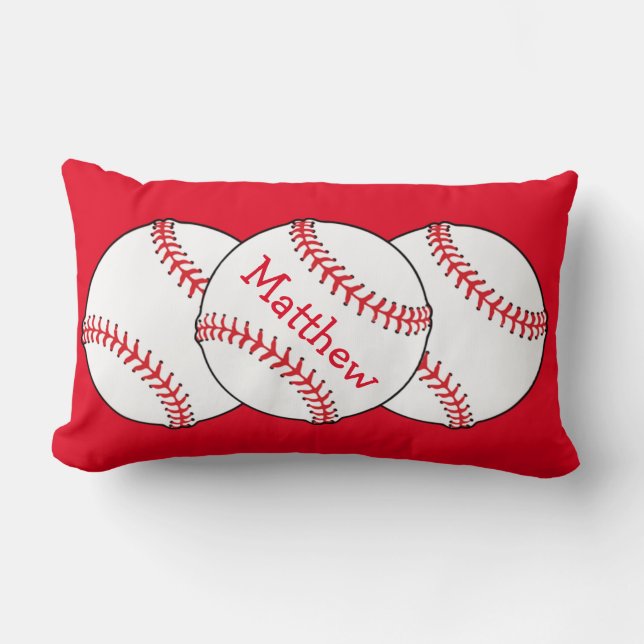 Baseball Lumbar Pillow Kussen (Voorkant)
