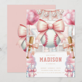 Baseball Luxury Birthday Girly Sports Theme Kaart