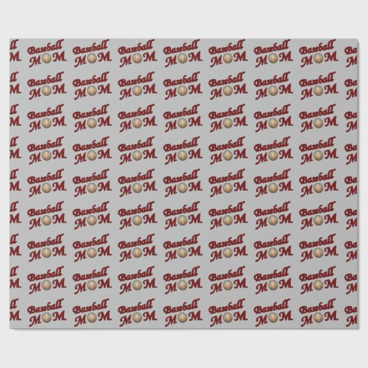 Baseball Ma Cute Cadeaupapier (Vlak)