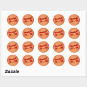 Baseball Ma Cute Ronde Sticker (Vel)