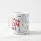 Baseball Ma Cute Sports Personeelsnummer Koffiemok (Voorkant links)