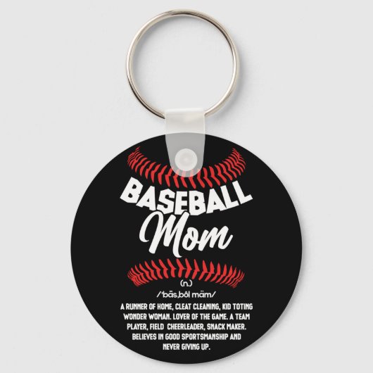 Baseball Ma Definition Sport Softball Sleutelhanger (Voorkant)