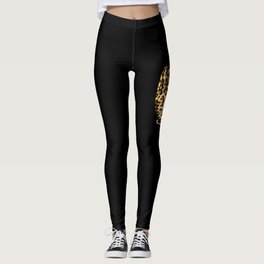 Baseball Ma Leopard Softball Mama Moederdag 20 Leggings (Voorkant)