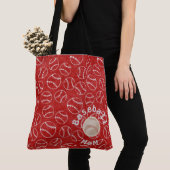 Baseball Ma Red Print Bag Tote Bag (Dichtbij)