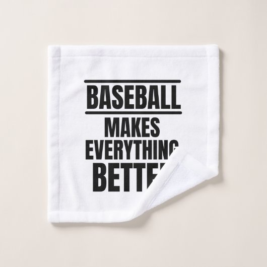Baseball maakt alles beter washandje (Wasdoekje)