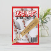 Baseball magazine wit en rood kaart (Staand voorkant)