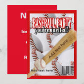 Baseball magazine wit en rood kaart (Voorkant / Achterkant)