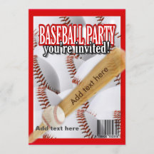 Baseball magazine wit en rood