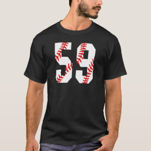  Baseball Mam 59 Jersey Baseball Favoriet  T-shirt