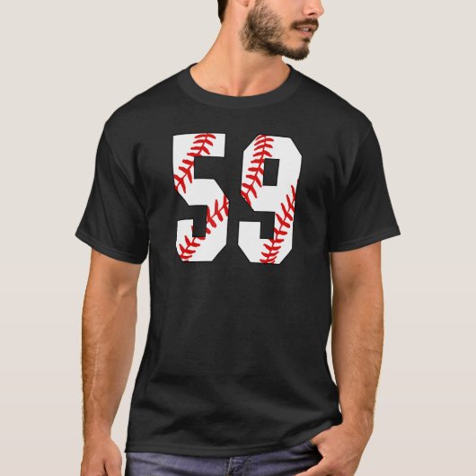 Baseball Mam 59 Jersey Baseball Favoriet T-shirt (Voorkant)