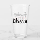Baseball Mam en Naam Glas (Achterkant)