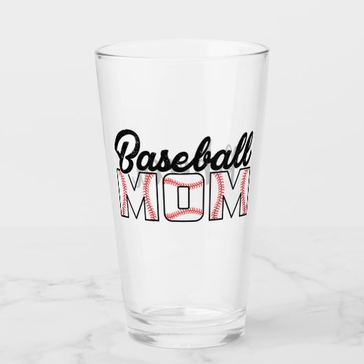 Baseball Mam en Naam Glas (Voorkant)
