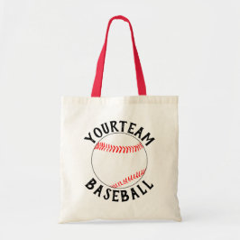 Baseball-mam/Fan-aangepaste team: Sportnaam Tote Bag