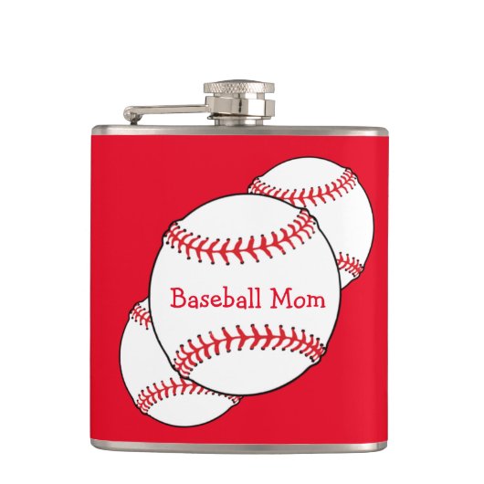 Baseball Mam Flask Heupfles (Voorkant)