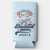 Baseball Mam Gepersonaliseerd Seltzer Blikjeskoeler (Achterkant)
