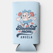 Baseball Mam Gepersonaliseerd Seltzer Blikjeskoeler (Voorkant)