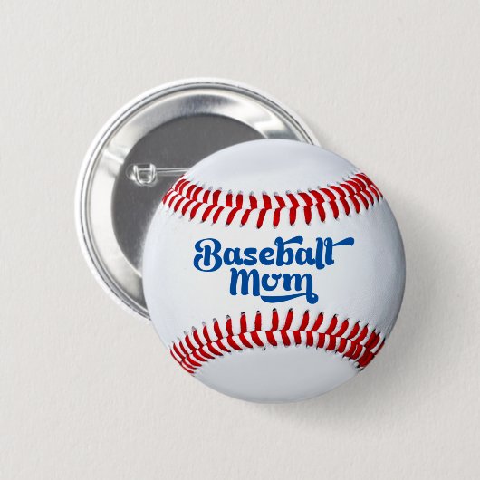 Baseball Mam Gift Button (Voorkant /achterkant)