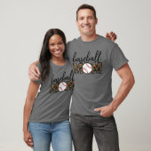 Baseball Mam Leopard Funny Softball Ma's D T-shirt (Unisex)