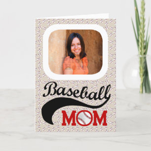 Baseball Mam Moederdag Foto gepersonaliseerd Kaart