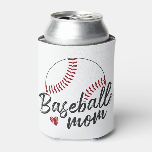 Baseball Mam, persoonlijke naam & nummer - GLS Blikjeskoeler (Blikje Voorkant)