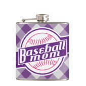 Baseball Mam Roestvrijstalen heupkolf Heupfles (Voorkant)