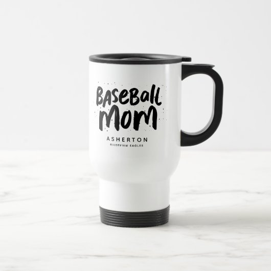 Baseball mam trendy black type gepersonaliseerd reisbeker (Rechts)