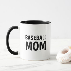 Baseball Mam, zwarte witte tweetone koffie-Mok Mok