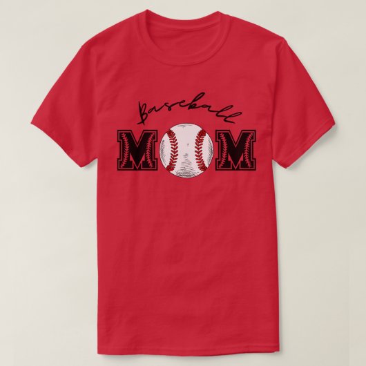 Baseball mama 5 t-shirt (Design voorkant)