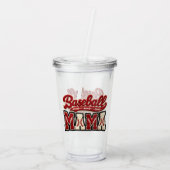Baseball Mama Acryl Drinkbeker (Achterkant)