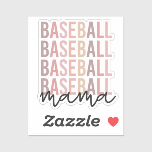 Baseball Mama | Baseball Mam Gift Sticker (Vel)
