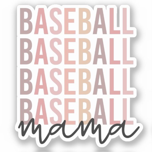 Baseball Mama | Baseball Mam Gift Sticker (Voorkant)