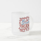 Baseball Mama Baseball Theme Frosted Mok (Voorkant rechts)