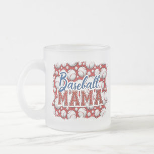 Baseball Mama Baseball Theme Frosted Mok
