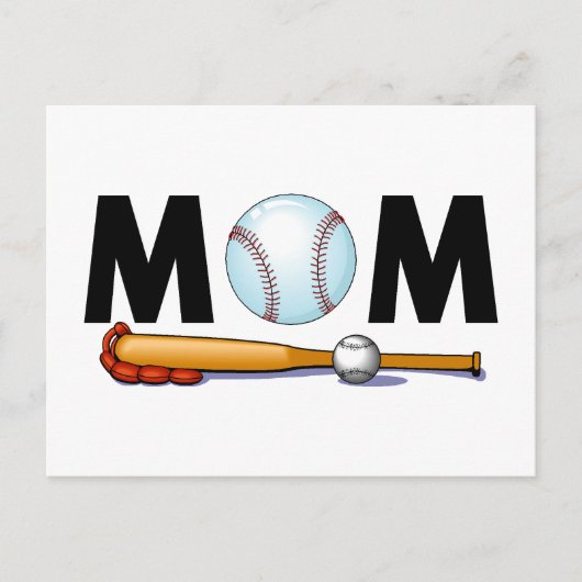 Baseball mama briefkaart (Voorkant)