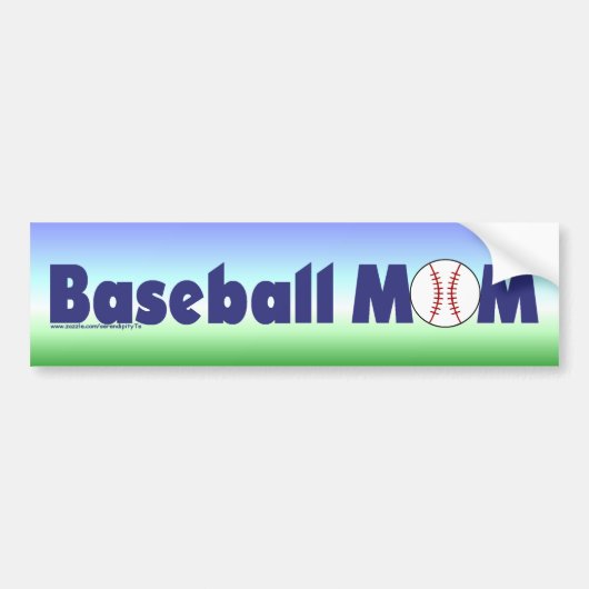 Baseball mama bumpersticker (Voorkant)