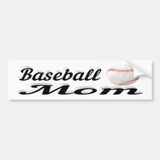 Baseball mama Bumpersticker (Voorkant)