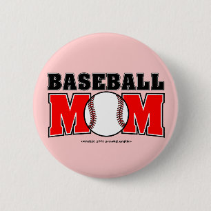 Baseball mama Button