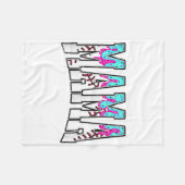 Baseball Mama Coquette Bow Game Day Baseball Mama  Fleece Deken (Voorkant (Horizontaal))