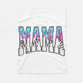 Baseball Mama Coquette Bow Game Day Baseball Mama  Fleece Deken (Voorkant)